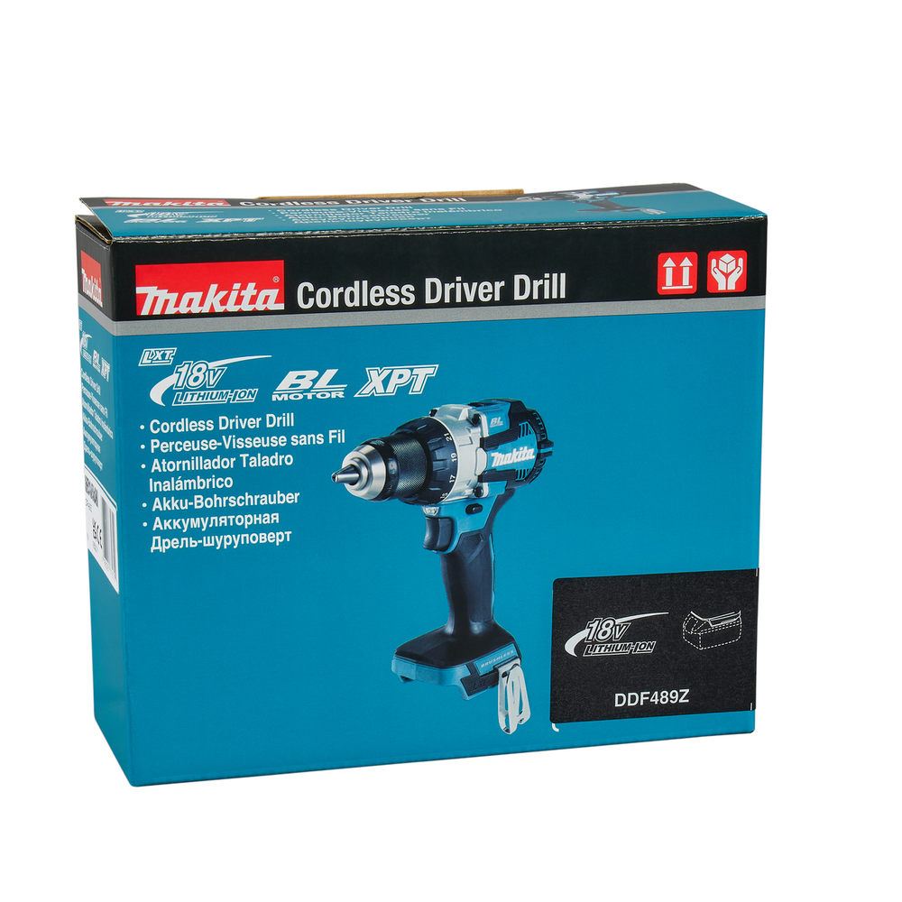 Новинка! Аккумуляторная дрель - шуруповерт ударная Makita LXT 18 В, Max D сверления металл 13 мм, дерево 38 мм DDF489Z