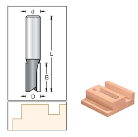 Фреза пазовая 8.0 x 25.4 x 70 x 12 DIMAR 1075259
