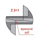 Новинка! Фреза прямая пазовая с врезным зубом Z 2 плюс 1  D 30 x 30 x 90  S 12 PROCUT 105293P