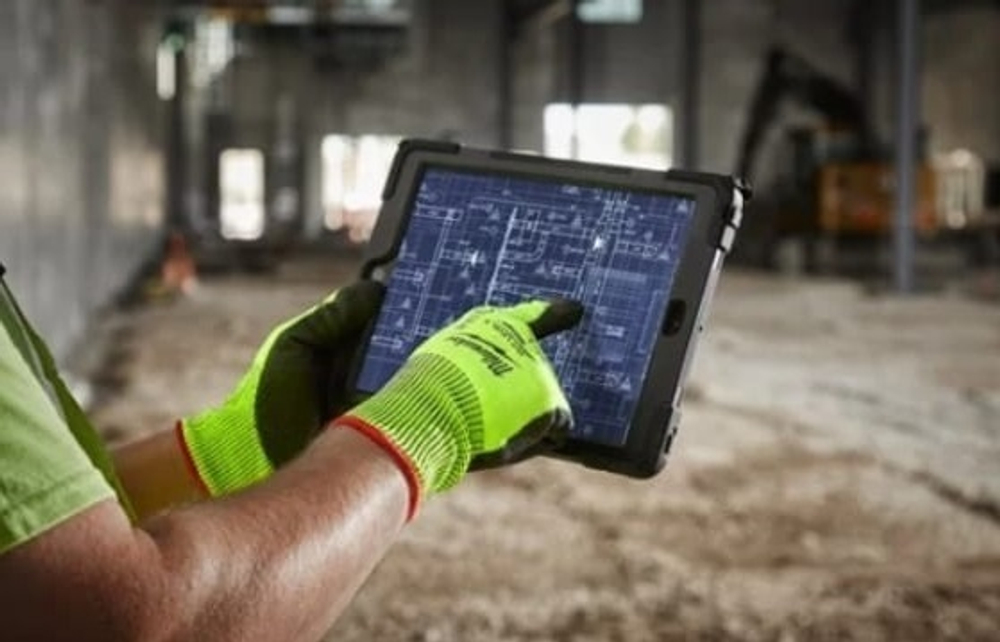 АКЦИЯ СИЗ! Перчатки защитные Hi-Vis Cut level Хай Виз Кат Левел 5/E уровень сопротивления размер M / 8 MILWAUKEE 4932479932