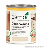 ХИТ! Прозрачная краска на основе цветных масел и воска Osmo 3166 Орех 0,75 л Dekorwachs Transparent Granitgrau для внутренних работ Osmo-3166-0,75 10100082