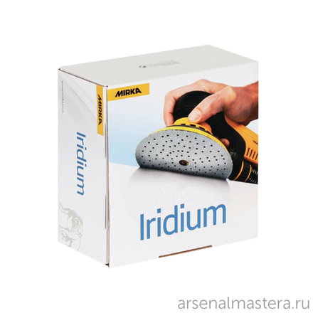 Комплект 100 шт Шлифовальные круги на бумажной основе Mirka Iridium 150 мм 121 отверстий Р 180 246CH09918