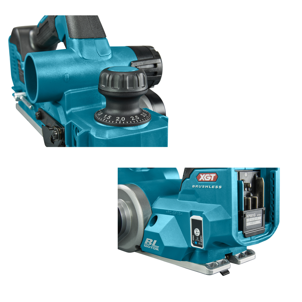 СУПЕР ЦЕНЫ! Аккумуляторный рубанок Makita XGT XPT AWS 40В, 15000 об/мин, ширина 82 мм, глубина 4 мм KP001GZ