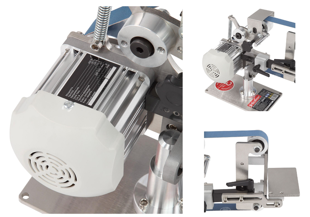 Новинка! Станок шлифовальный ленточный BELMASH BGM-301VS 220В 0,6 кВт, для радиусной шлифовки, выборки в древесине, обработки торцов, фасонных элементов, шлифовки и заточки инструмента S350A