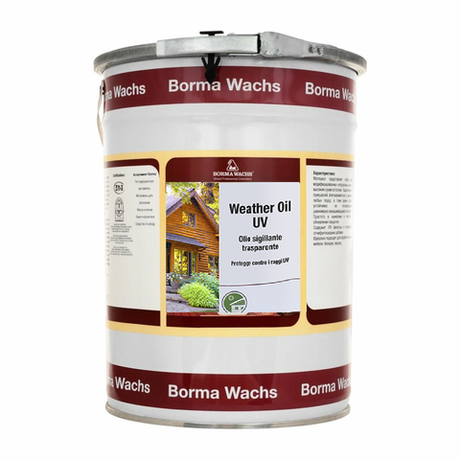 Новинка! Масло Borma WEATHER OIL UV 20 л с УФ-фильтром ПОГОДНОЕ для наружных и внутренних работ 3933.20.UV