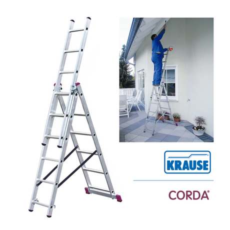 Новинка! Лестница трехсекционная универсальная KRAUSE CORDA 3 х 6 10360