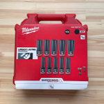 Новинка! Набор головок ударных удлиненных 10 шт. Milwaukee SHOCKWAVE 1/2" 10, 11, 12, 13, 14, 17, 19, 21, 22, 24 мм в кейсе 4932480457