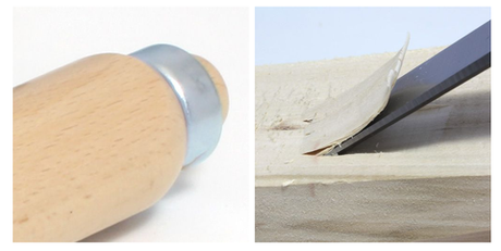 Новинка! Стамеска плоская с деревянной светлой ручкой, ширина лезвия 30 мм NAREX WOOD LINE PROFI 810130