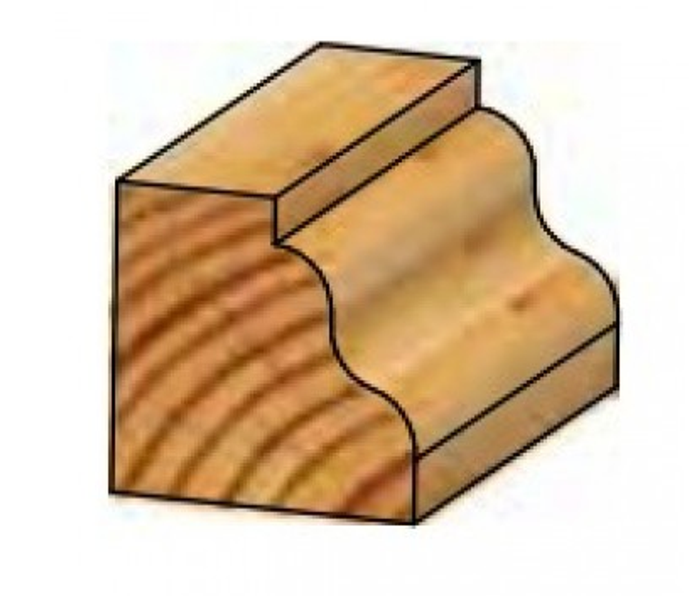 Фреза профильная кромочная с нижним подшипником 25 x 13 x 47.5 x 8 R3 W.P.W. HRJ0305