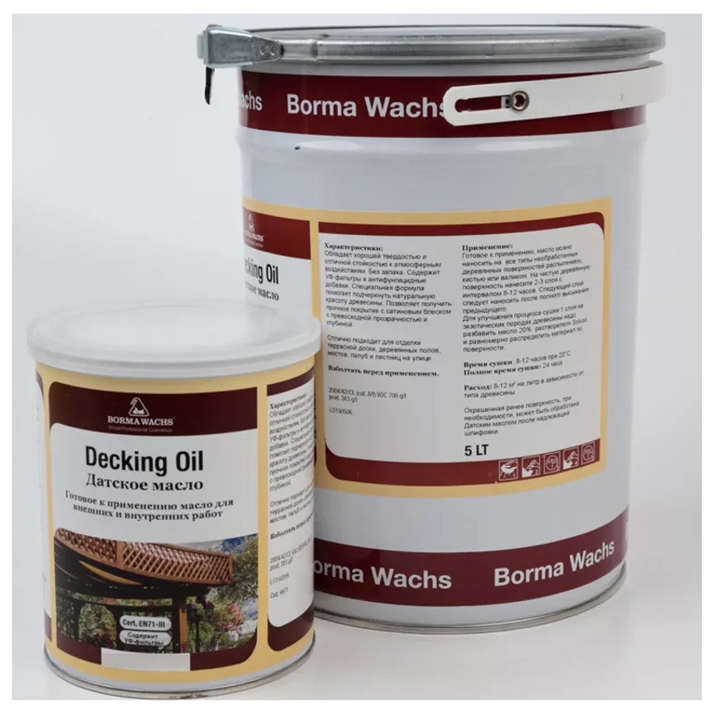 АКЦИЯ ОСЕНЬ 2025! Масло датское Borma Decking Oil 20 л для террас Прозрачное для наружных работ 4973-IL
