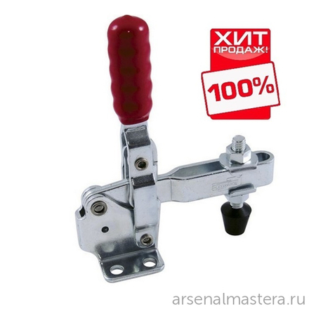 ХИТ! Зажим механический с вертикальной ручкой усилие 227 кг Woodwork GH-12130