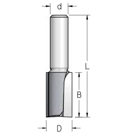 Фреза обгонная нижний подшипник D 12,7 B 25 Z 2 хвостовик 12 мм WPW F241272