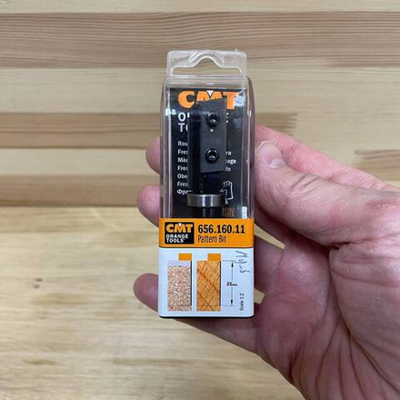 Фреза обгонная верхний подшипник сменные ножи HM Z2 S8 D 16 x 35 х 80 RH CMT 656.160.11