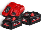 УДОБНЫЙ КОМПЛЕКТ! В кейсе M18 FUEL FTHCHS35-802: Аккумуляторная Цепная пила с верхней рукояткой 35 см FTHCHS35-0 с двумя Аккумуляторами HB8 8.0 Ач, Быстрозарядным устройством M12-18 FC Milwaukee 4933479589