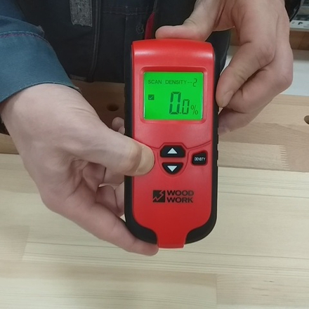 Влагомер индуктивный бесконтактный 10 градаций плотности древесины Woodwork MT-02