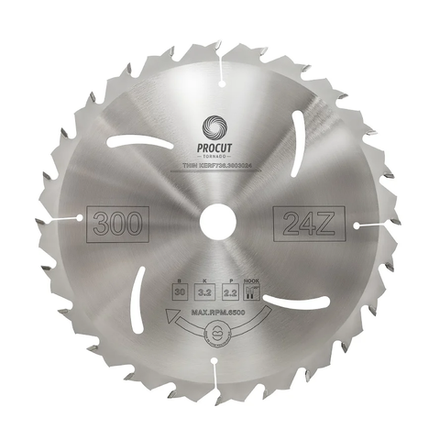 Новинка! Пильный диск PROCUT 300 x 30 x 3.2 / 2.2 Z 24 ATB для продольного пиления по дереву, фанере 736.3003024