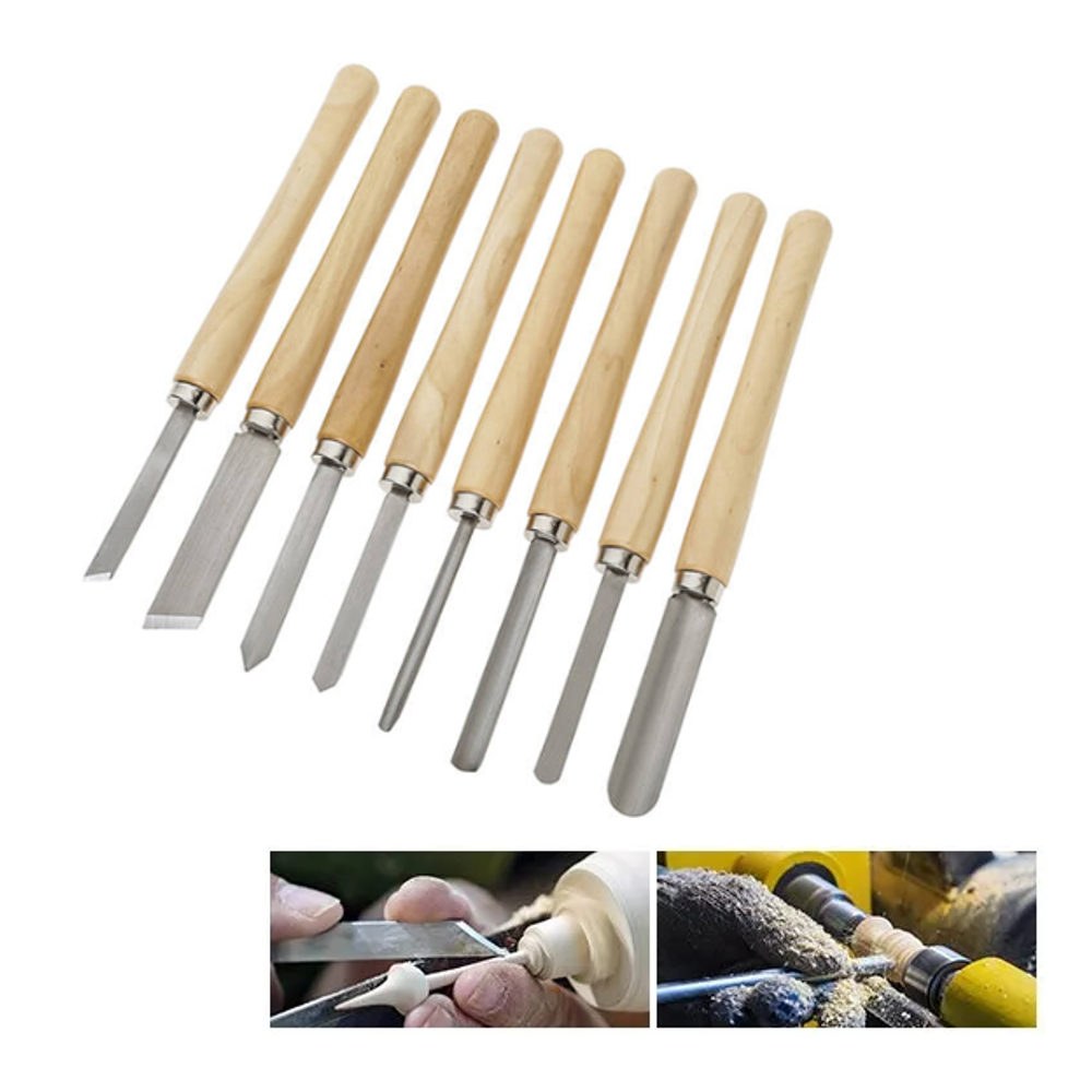 Новинка! Набор из 8 токарных резцов (долото) HEPHA по дереву Garwin SWWT-3310