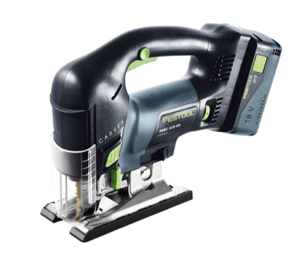 Аккумуляторный маятниковый лобзик с ручкой - скобой FESTOOL CARVEX PSBC 420 HPC 4,0 EBI-Plus (быстрозарядное устройство TCL 6, аккумулятор BP 18 Li 4,0 HPC-ASI) 576532