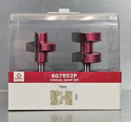 Новинка! Набор фрез 2 шт. для сращивания Шип - паз конусный PROCUT D32 x 32 S8 607852P