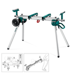 Новинка! Стол складной для торцовочных пил KRAFTOOL MSA-1200 U (1120-2650) х 765 х 970 мм, роликовые опоры, регулировка по высоте, складные ножки, с ручкой и колесами 38782-2