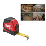 Новинка! Рулетка длина 8 м ширина 25 мм компактная MILWAUKEE Pro Compact C8/25 4932459594
