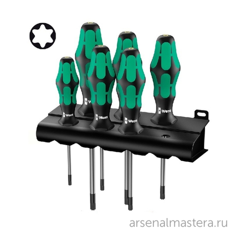 Набор 6 предметов ОТВЕРТКИ Kraftform Plus 367/6 TORX 028062 WERA WE-028062