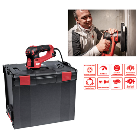 Новинка! Шлифовальная машина для стен и потолков FLEX Handy - Giraffe GCE 6-EC Kit с системой сменных головок 600 Вт, диск 225 мм в кейсе 504114