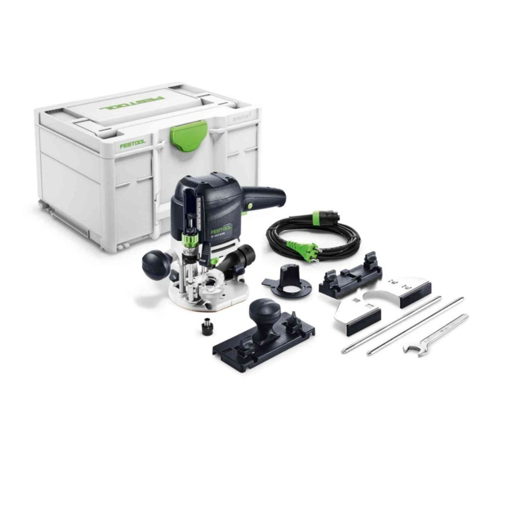 СУПЕР ХИТ! Комплект OF 1010 REBQ-Plus FESTOOL Вертикальный фрезер OF 1010, боковой упор, устройство для установки на шину - направляющую в систейнере 576919