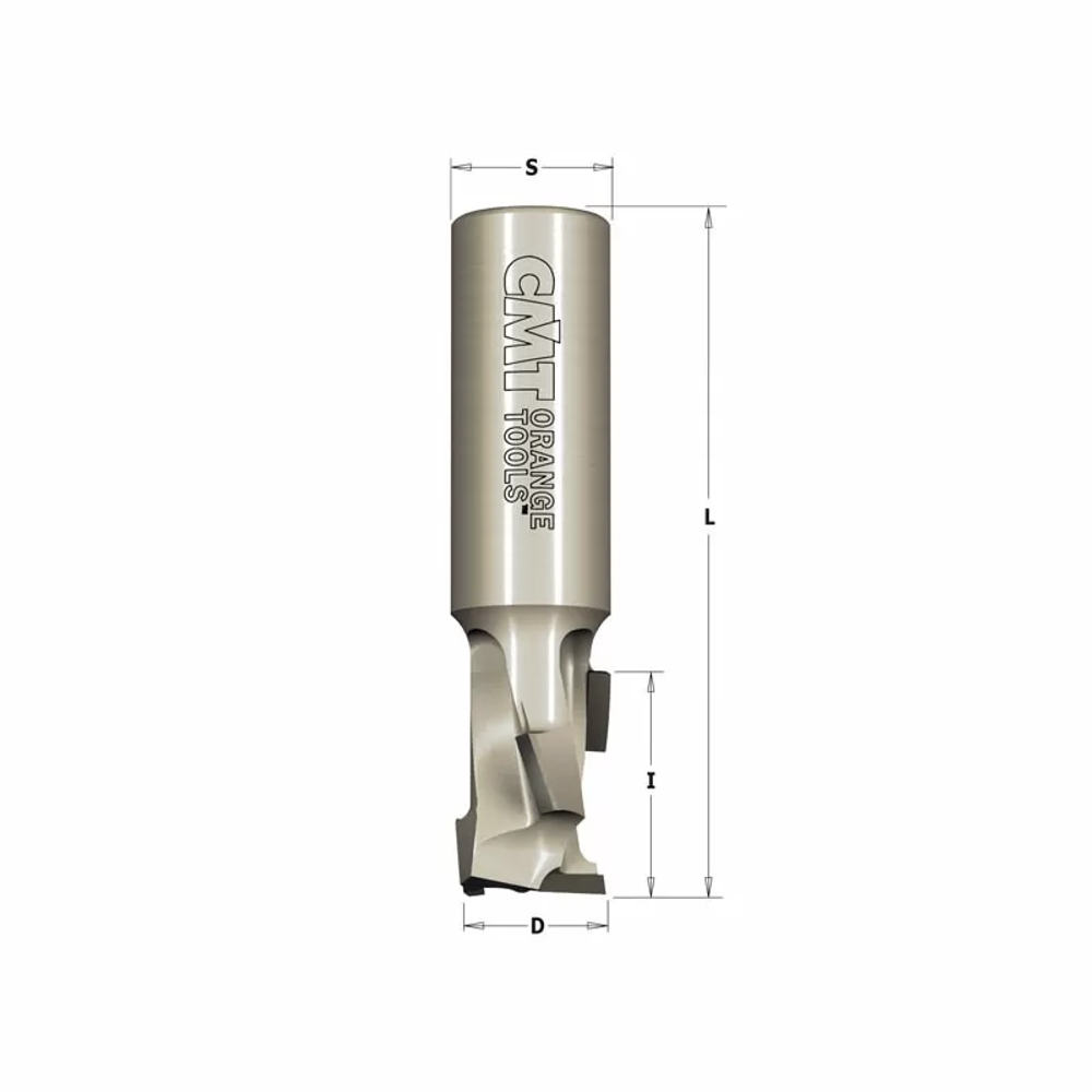 Новинка! Фреза пазовая алмазная обгонная CMT DP 12 x 12 x 40 d=12 I=27 L=75 Z=1+1 RH, ДСП, OСП, МДФ, пластик, ламинат 140.120.61
