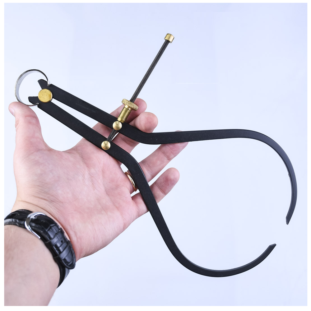 Новинка! Кронциркуль GOLDRATIO Premium 250 мм, пружинный, изогнутый, диапазон 0 - 275 мм для наружных измерений М00007866