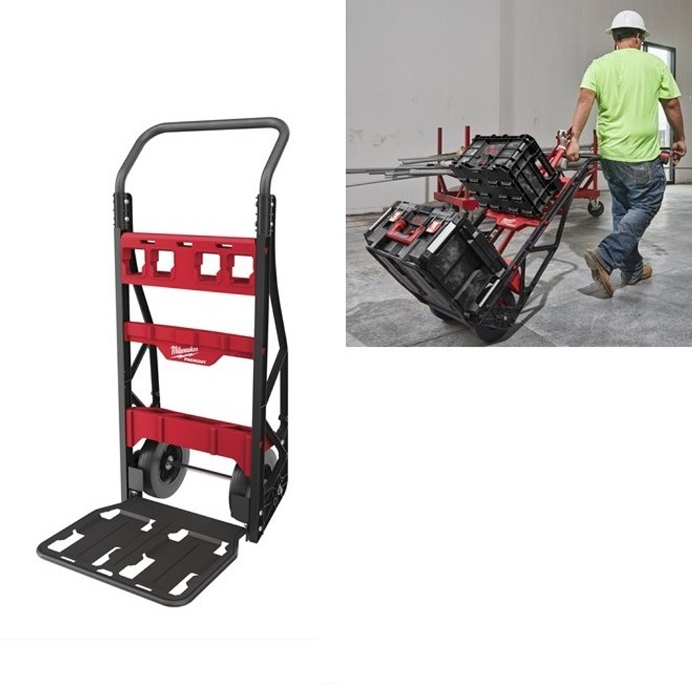 ХИТ! Тележка на двух колесах MILWAUKEE Packout 2 Wheeled Cart  грузоподъемность 180 кг 4932472131