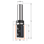 Фреза обгонная верхний подшипник сменные ножи HM Z2 S8 D 19 x 28,3 RH CMT 656.190.11