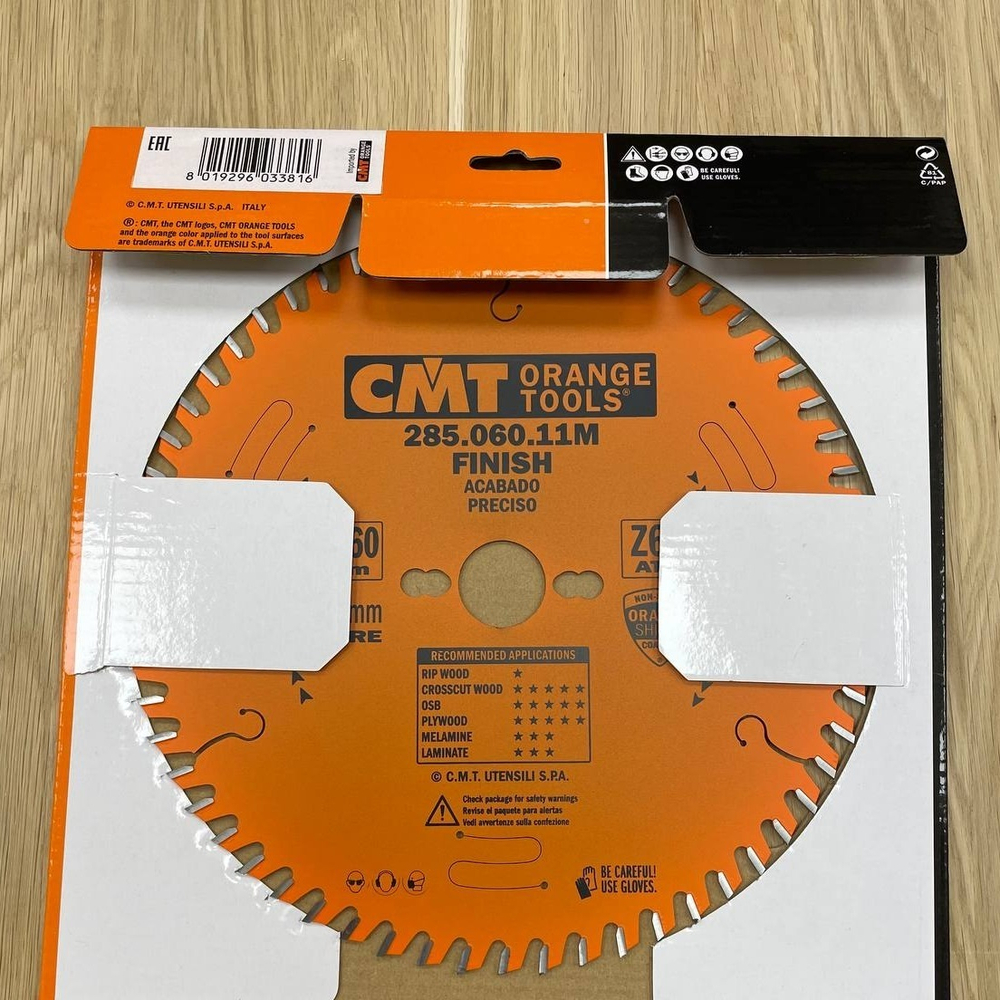 ХИТ! Диск пильный 260 x 30 x 2,8 / 1,8 10гр 15гр ATB Z60 (подходит для Festool) CMT 285.060.11M