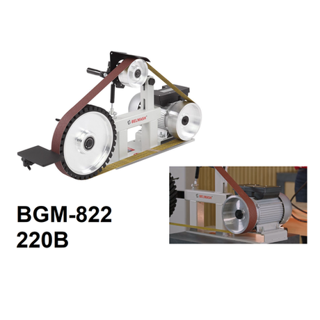 Новинка! Станок шлифовальный ленточный BELMASH BGM-822 220В 1,5 кВт, для обработки металла и дерева S351A