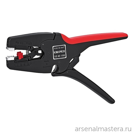 Стриппер автоматический 195 мм, MultiStrip 10, 0.03 - 10 мм2 AWG 32-8, 12 42 195 KNIPEX KN-1242195