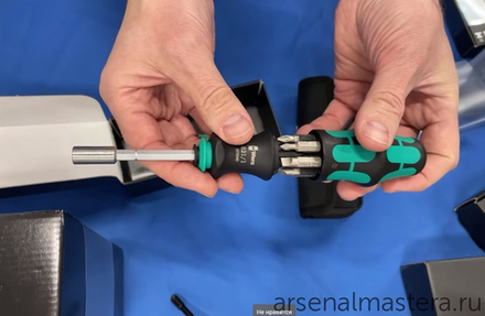 АКЦИЯ 2026 ХИТ! Набор 6 предметов БИТЫ с отвёрткой-битодержателем, Kraftform Kompakt 28 с сумкой, 134491 WERA WE-134491