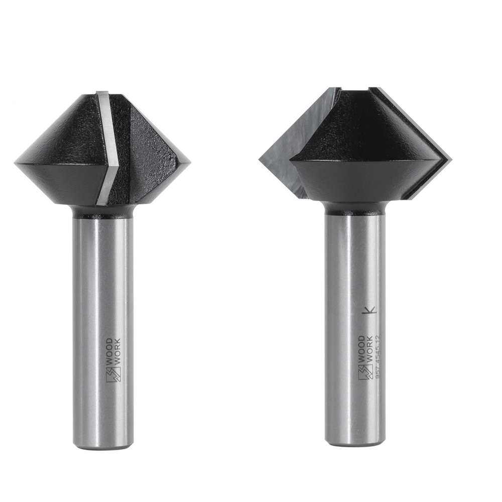 Новинка! Фреза Woodwork для соединений под углом 45 градусов на 8 сторон D 38,1, l 22,2, S 12, L 70, Z=2 коробки, рамы, длинные балки, изделия с параллельным или угловым соединением 957.4545.12