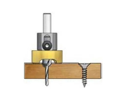 ХИТ! Зенковка оправка коническая со сверлом 3.2 мм с ограничителем, Без вмятин D 9,5, универсальная спираль короткое, хвостовик HEX1/4 WPW ABB3204SC