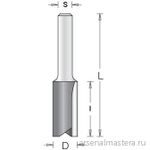 Концевая цилиндрическая пазовая фреза с напайными пластинами 6.0 x 19.0 x 51 x 6 DIMAR 1070103