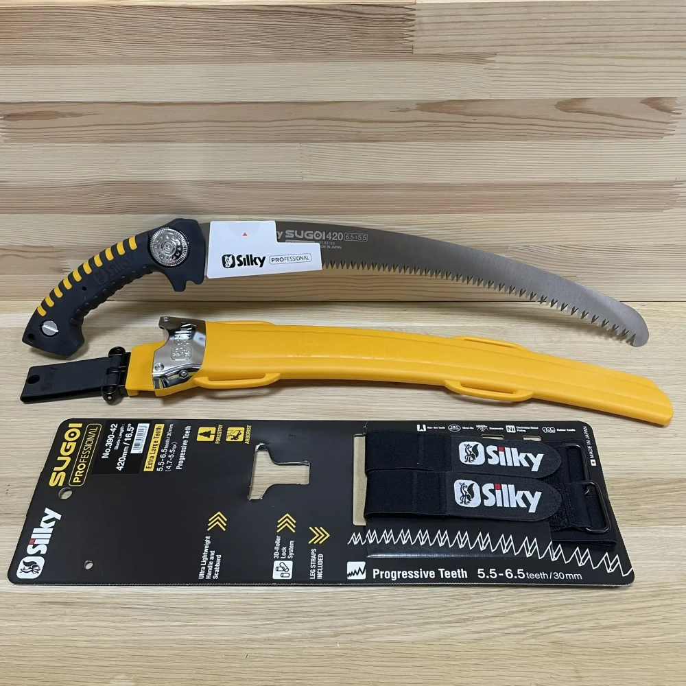 ХИТ! Сверхпрочная профессиональная японская пила Silky Sugoi 420 мм 6.5 зубьев / 30 мм в чехле М00014388