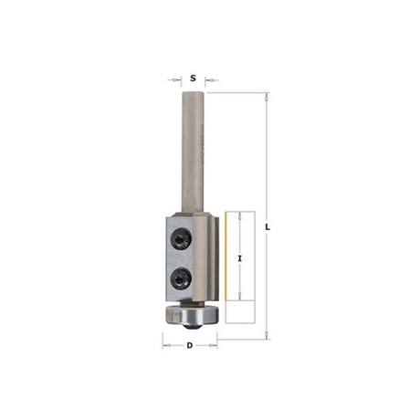 Новинка! Фреза обгонная с нижним подшипником , сменные ножи HM Z 2 S 12 D 19 x 50 RH Woodwork 657.1950.12