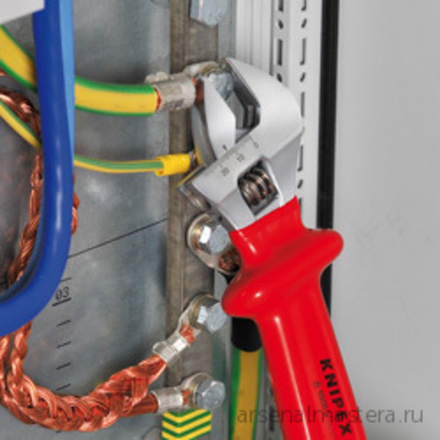 Ключ разводной VDE 260 мм, зев 30 мм, диэлектрический 98 07 250 KNIPEX KN-9807250