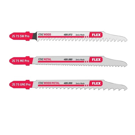 Комплект 3 шт Пилки для электролобзика JS 75 Pro Set VE 3 FLEX 490008