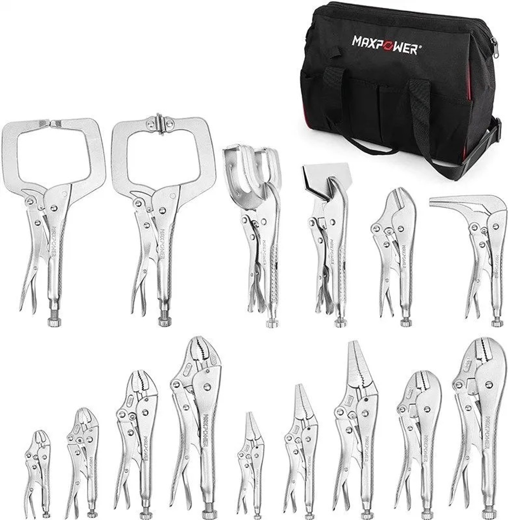 Зажим - клещи с изогнутыми губками 125 мм / 5 дюйм MaxPower М00021367