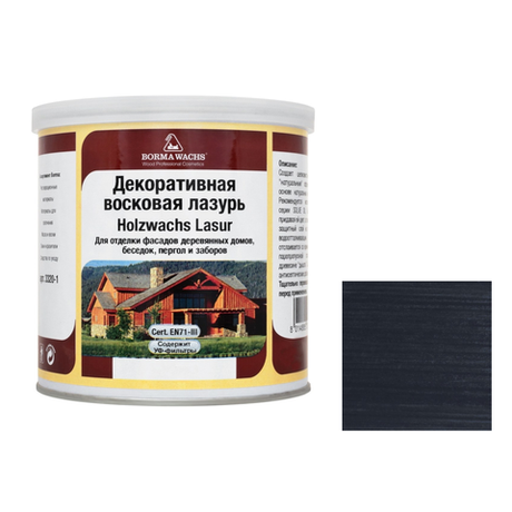 Новинка! Декоративная ВОСКОВАЯ лазурь / Масло для фасадов Borma Holzwachs Lasur 0,75 л цвет 145 антрацит для наружных и внутренних работ R3320-8