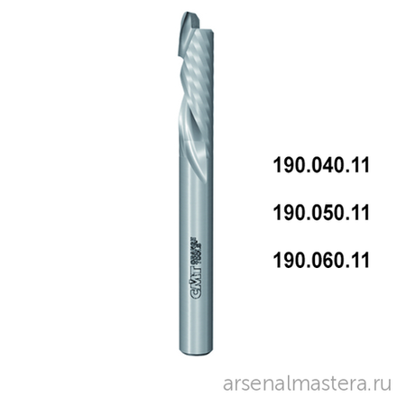 Фреза спиральная монолитная 6 x 22 x 60 Z1/1 S6 RH CMT 190.060.11