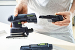 Аккумуляторная шлифовальная машинка Rutscher RTSC 400-Basic 18 В с подошвой, кожухом, мешком в систейнере FESTOOL 576347