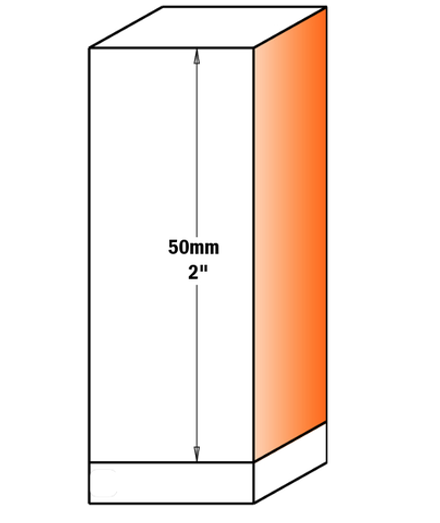Фреза обгонная нижний подшипник сменные ножи HM S12 D 19 x 50 Z2 RH CMT 657.991.11