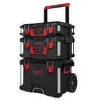 ХИТ! Набор 3 кейсов Milwaukee PACKOUT: Ящик на колесах + Большой ящик + Кейс 4932464244