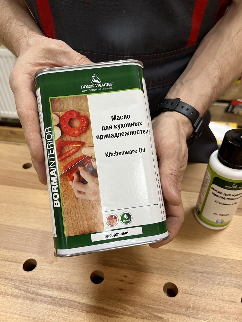СКИДКИ ХИТ! Масло для кухонных аксессуаров 1 л Kitchenware Oil прозрачный для внутренних работ Borma 4989.1